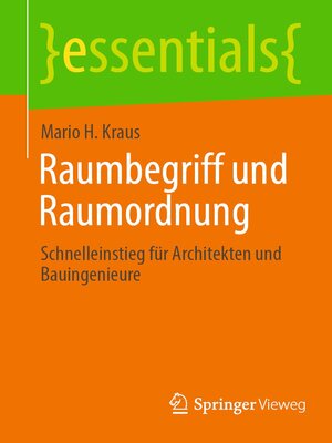 cover image of Raumbegriff und Raumordnung